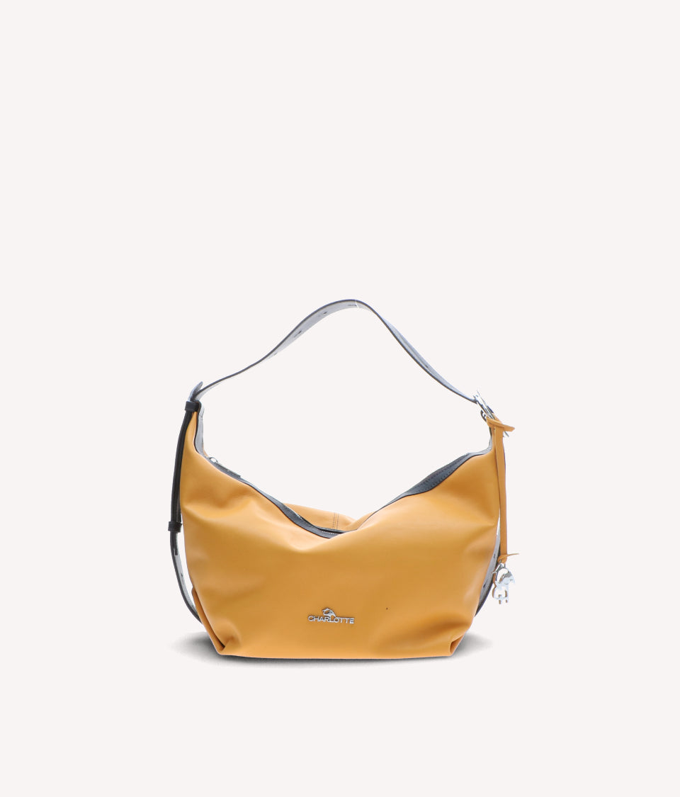 ALBA 3720 Borsa a Spalla in Pelle Morbida con Fibbia e Tracolla