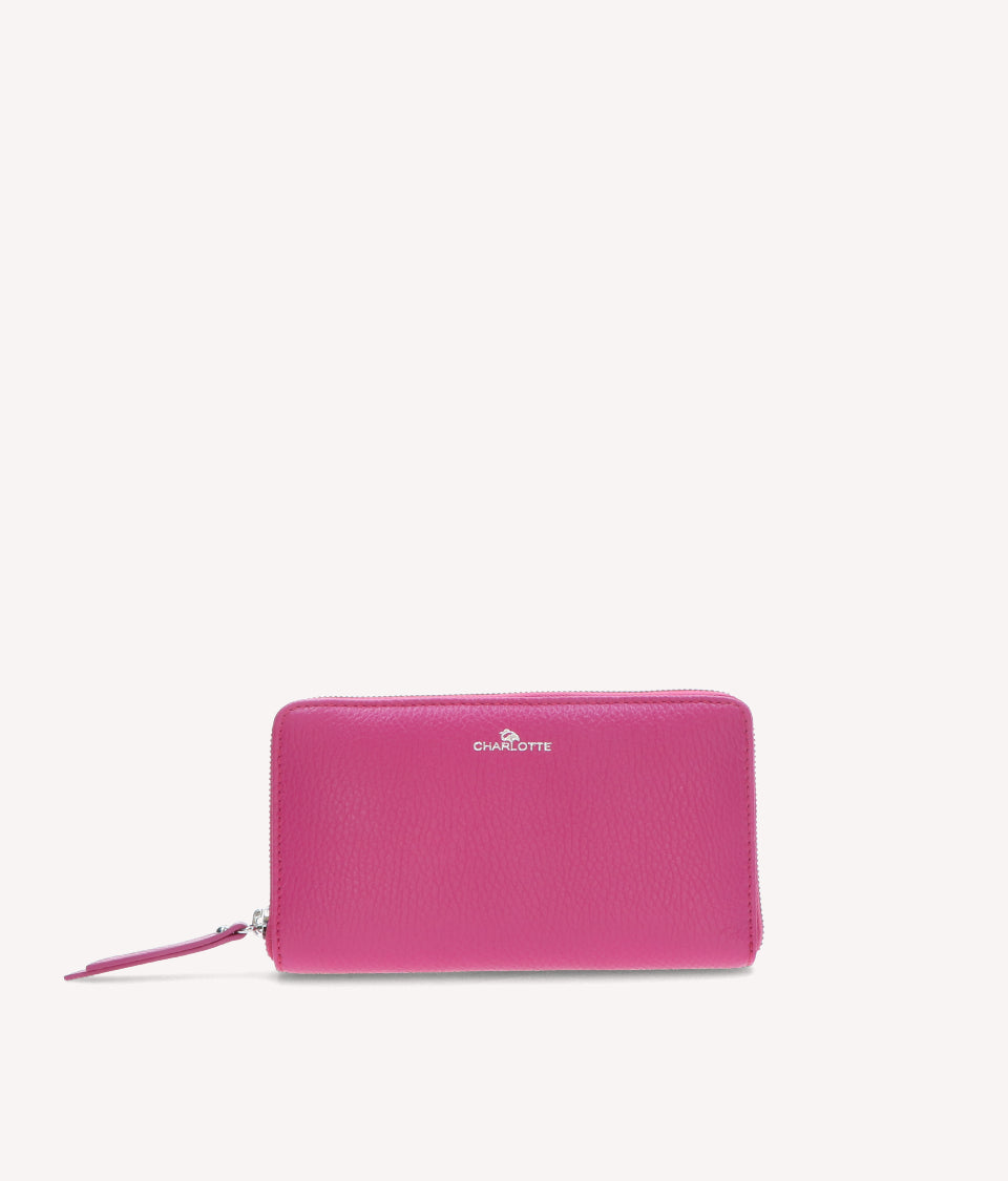 Portafoglio in Pelle Purpurea 8106 Zip Around | Artigianale
